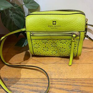 Kate Spade Looloo Perri Lane lime green leather crossbody bag
